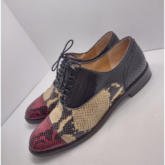 Marc Jacobs leather animal print oxfords size 9 - Picture 3 of 10